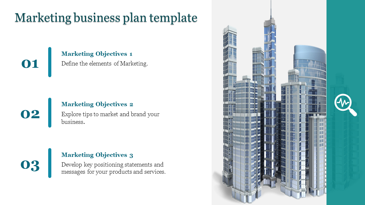 Awesome Marketing Business Plan Template with Three Nodes